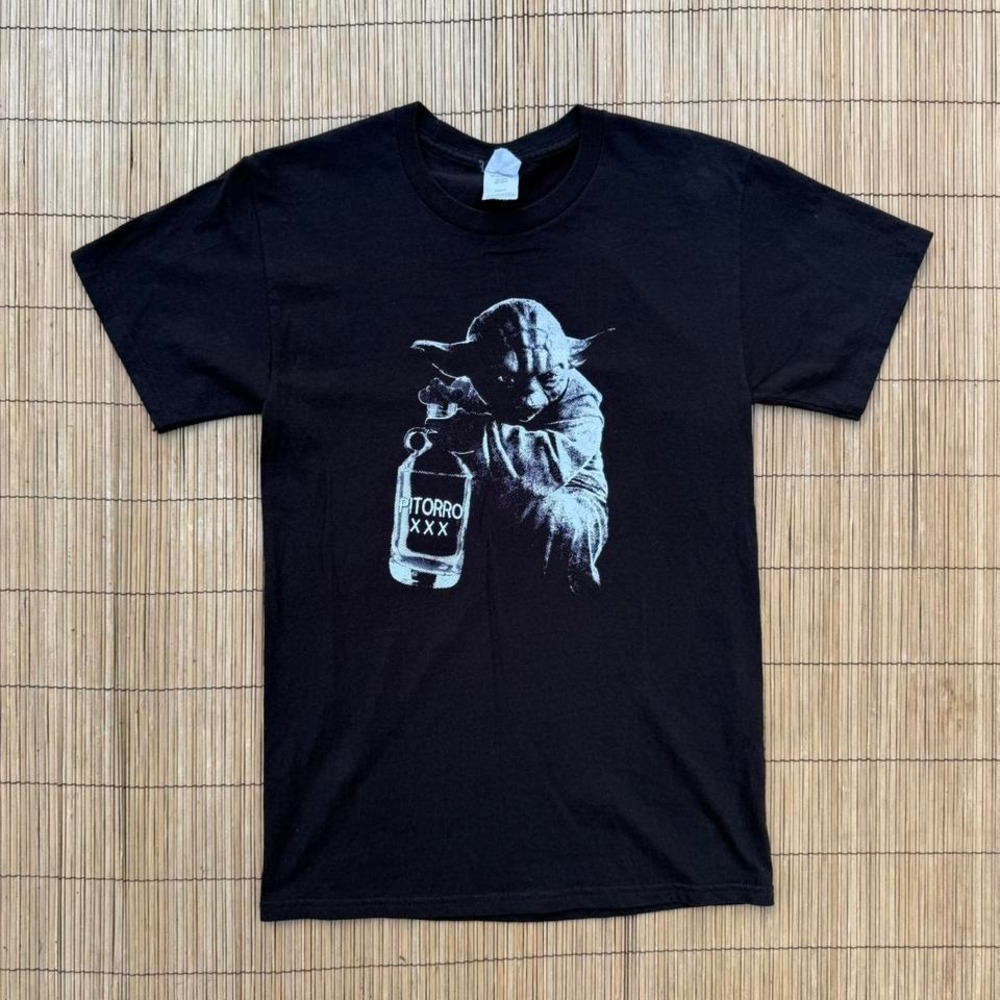Puerto‎ Rico Yoda Pitorro XXX Tshirt Black Size Small Hanes Cosplay Star Wars
